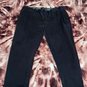 Black joggers with tie string. Size large.